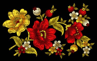 Grafik tasarım projeleri için eşsiz metalik çiçek çizimi