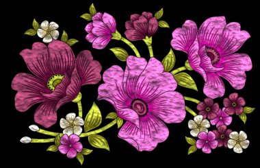 Çiçekler üzerinde yıpranmış metalik boya etkisi