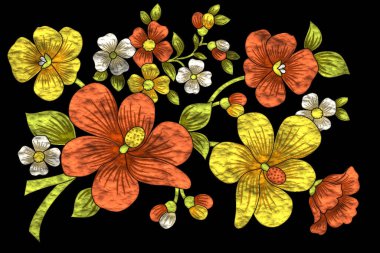 Ağır metalik grunge desenli çiçek buketi.