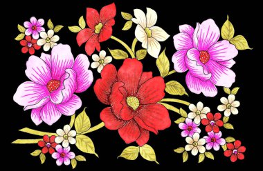 Arkaplan tasarımı için yaban çiçeği düzenleme