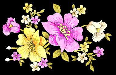 Arkaplan dokuları için yaratıcı bitki çizimi