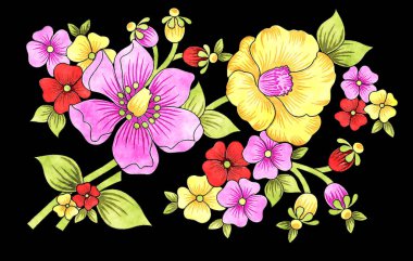 Davetiyeler için gelişmiş çiçek sanatı