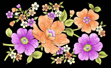 Tebrik kartı düzeni için çiçek bileşeni