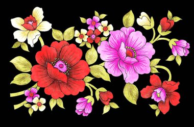 Romantik bahçe çizimi sanatı