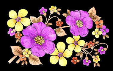 Doğa tebrik kartları için çiçek sanatına ilham verdi.