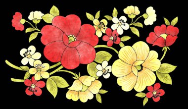 Beyaz arkaplanda güzel bir çiçek tasarımı