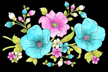 Kutlama kartları için zarif suluboya çiçek demeti