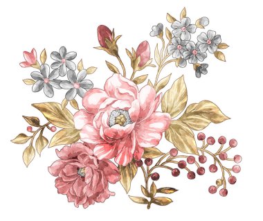 Çiçekli çiçek kartı.