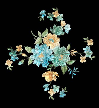 Beyaz arka planda izole edilmiş çiçek ve yapraklarla suluboya çizimi. Elle boyanmış çiçek deseni. düğün davetiyeleri.