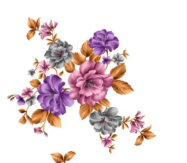 Çiçeklerle kusursuz desen