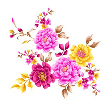 vektör çizim parlak çiçek desen arka plan