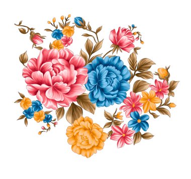 davet, tebrik kartı veya davet için çiçek tasarımı