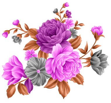 davet, tebrik kartı veya davet için çiçek tasarımı