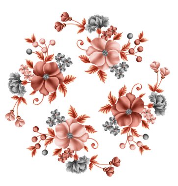 davet, tebrik kartı veya davet için çiçek tasarımı