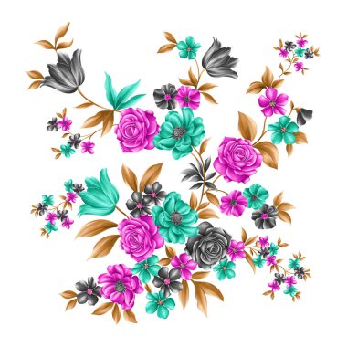 davet, tebrik kartı veya davet için çiçek tasarımı