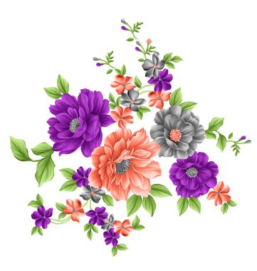 davet, tebrik kartı veya davet için çiçek tasarımı