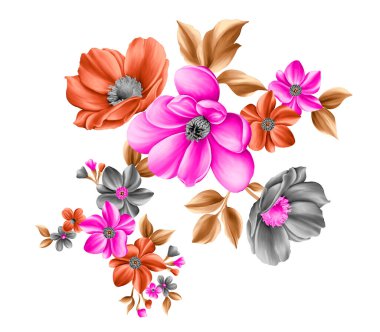 davet, tebrik kartı veya davet için çiçek tasarımı