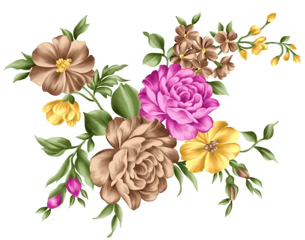 davet, tebrik kartı veya davet için çiçek tasarımı