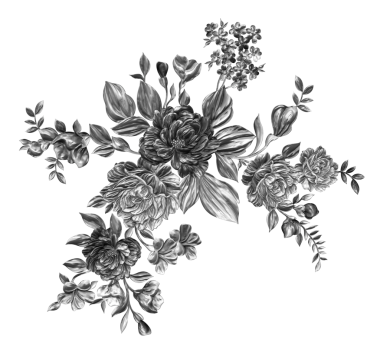 Ornamental steel floral pattern element