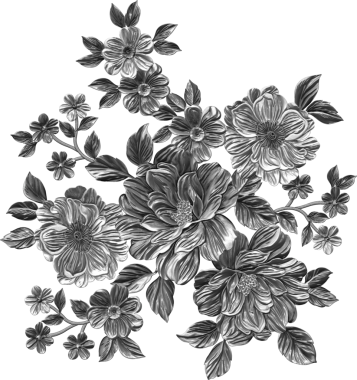 Retro metal işleme çiçek tasarımı