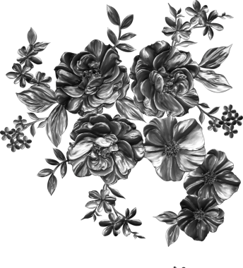 Sert metal deseni gül çizimi