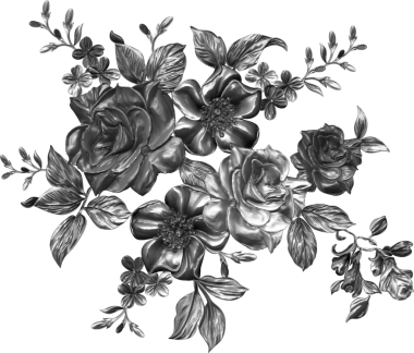 Sert metal desen çiçek düzenleme