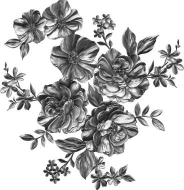 Retro stili metalik botanik süs