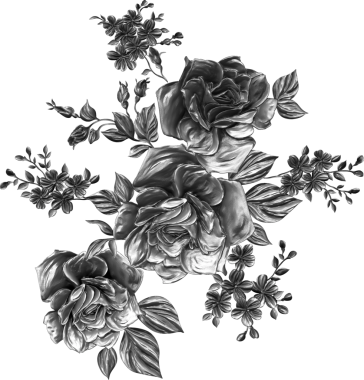 Detaylı desenli metalik çiçek deseni çizimi