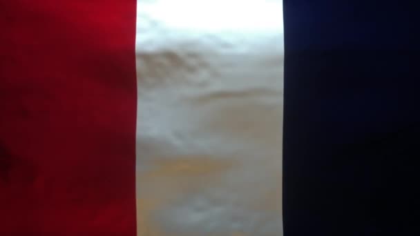 Flaga Francji Jest Rozerwana Aby Ujawnić Dokładny Model Coronavirus Covid — Wideo stockowe