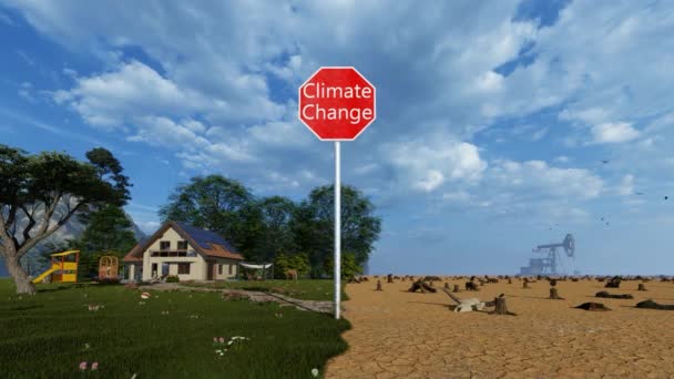 Animación Elección Ambiental Para Cambio Climático — Vídeo de stock