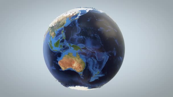3D地球惑星の回転 環境概念 ループ マット — ストック動画