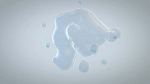 Animation Von Seifenblasen Schwimmend Luma Matte — Stockvideo