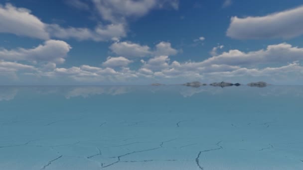 Amazing Uyuni Salt Flats Bolívie Timelapse Clouds — Stock video