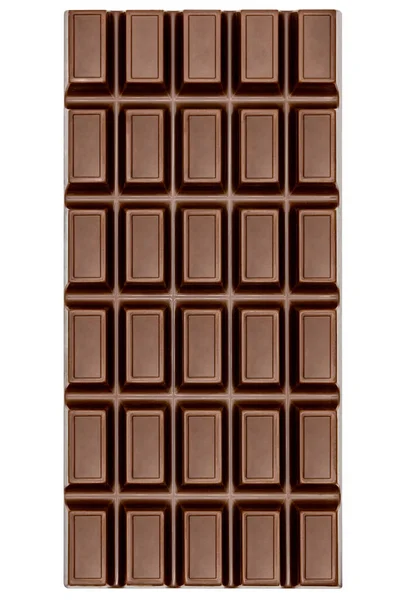 Dark Chocolate Bar Background Isolated White Background Clipping Paths Stock Picture