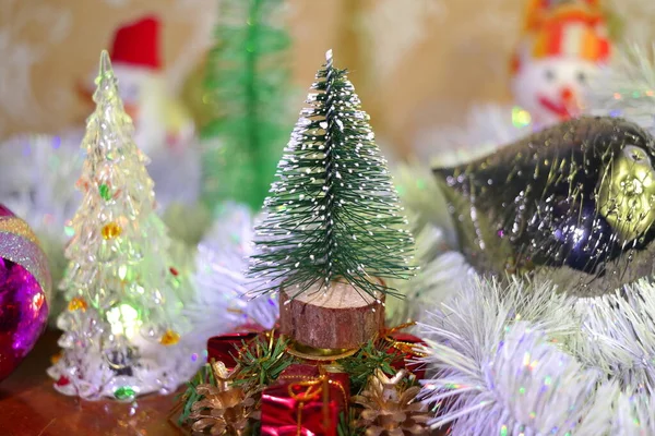 Árvore Natal Brinquedo Decoração Ano Novo Férias Inverno Humor Festivo — Fotografia de Stock