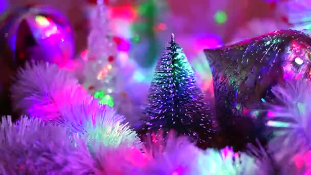 Árvore Natal Brinquedo Decoração Ano Novo Férias Inverno Humor Festivo — Vídeo de Stock