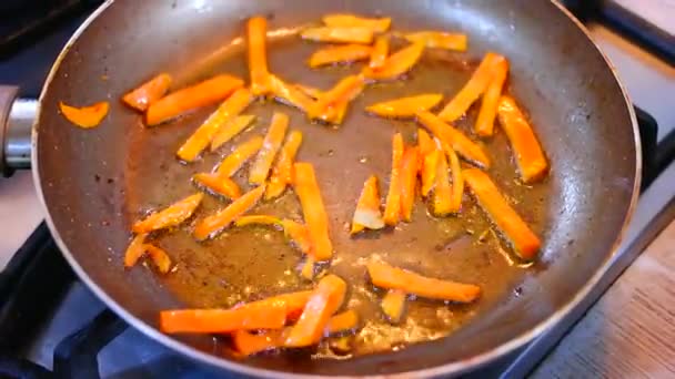 Trituradora Col Cocinar Chucrut Cortar Repollo Zanahorias Con Cuchillo Composición — Vídeos de Stock