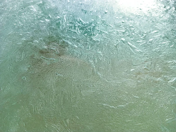 Текстура Льда Замерзшая Вода Пузырьки Воздуха Воде Замороженный Воздух Воде — стоковое фото