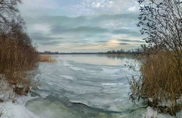 Ice River Frozen River Natural Landscape River Winter Winter River — Stock Photo, Image