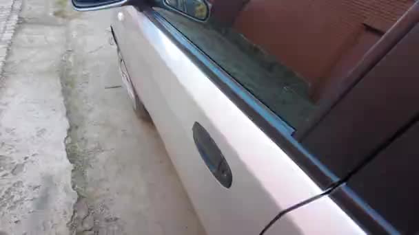 Man Opens Car Door Man Opens Car Car Door Handle — Video