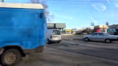 Ukraine. 2023 January 12th. city streets.old soviet houses. people on the streets. city life. 4k video