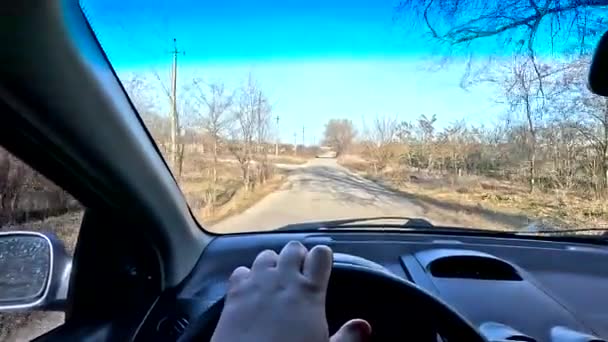 Car Ride First Person Footage High Definition Car Internal Combustion — Vídeo de stock