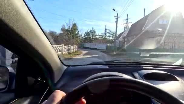 Car Ride First Person Footage High Definition Car Internal Combustion — Vídeos de Stock