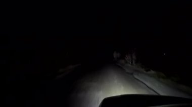 the city of Dnipro. Dnepropetrovsk region. Ukraine. January 17, 2023. city without lighting. blackout. streets without lighting. War in Ukraine. By car through the dark city. Bad roads.