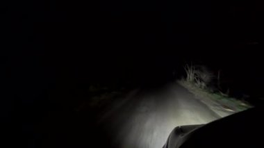 the city of Dnipro. Dnepropetrovsk region. Ukraine. January 17, 2023. city without lighting. blackout. streets without lighting. War in Ukraine. By car through the dark city. Bad roads.