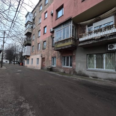 the city of Dnipro. Dnepropetrovsk region. Ukraine. January 13, 2023. Soviet houses. multi-story houses. old dirty houses. destroyed apartment building.