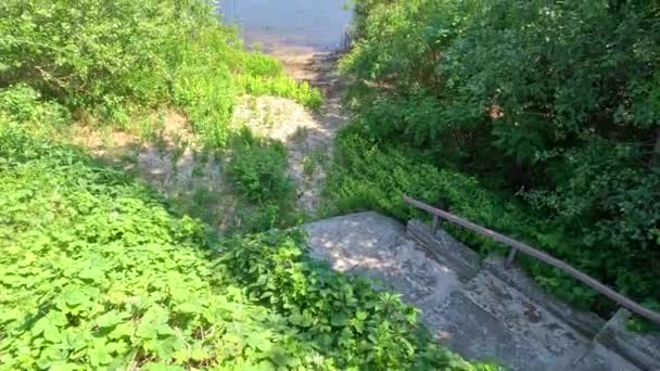 Rivier Dnepr Oekraïne Overstromingen Rivier Ecologische Catastrofe Overstromingen Droogte Gevolgen — Stockvideo