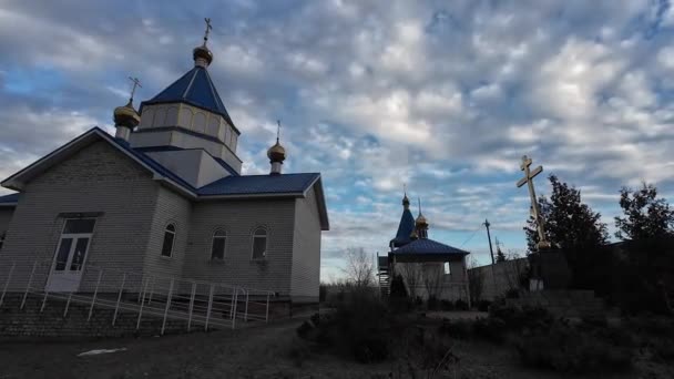 Chiesa Ortodossa Interno Esterno Della Chiesa Chiesa Ortodossa Ucraina Interno — Video Stock