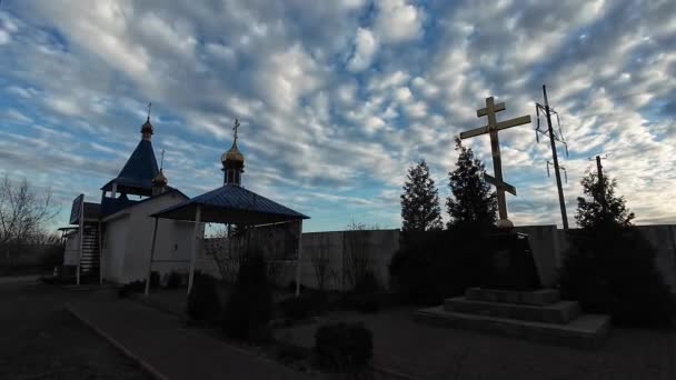 Gereja Ortodoks Interior Dan Eksterior Gereja Gereja Ortodoks Ukraina Interior — Stok Video