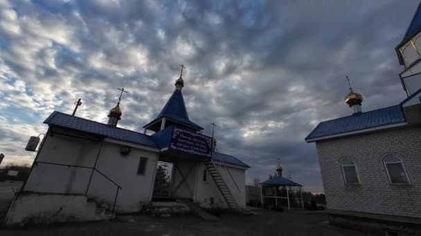 Ortodox Egyház Belső Külső Templom Ukrán Ortodox Egyház Egy Keresztény — Stock videók